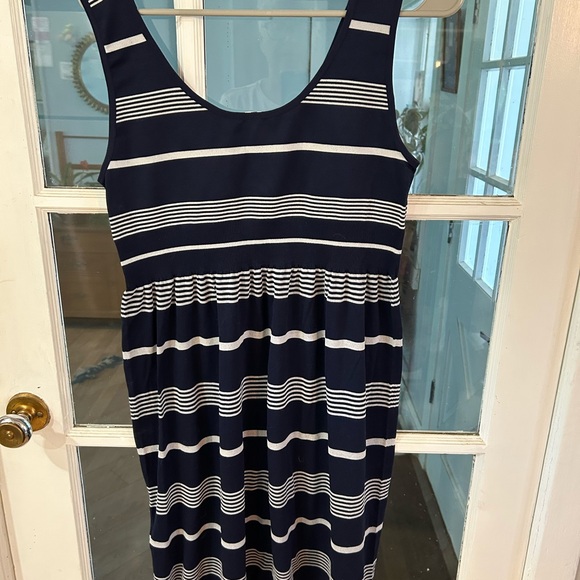 Navy Striped Midi Dress - Picture 2 of 3